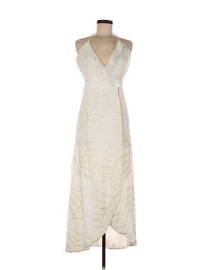 Lovers + Friends Cream Halter V-Neck Maxi Dress